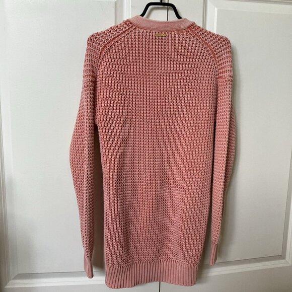 Michael Michael Kors Cardigan Womens S Pink Chunky Knit Open Front - Picture 5 of 7